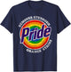 Pride Removes Stubborn Orange Stains Pride Month LGBTQ Retro T-Shirt - T-Shirt | Navy
