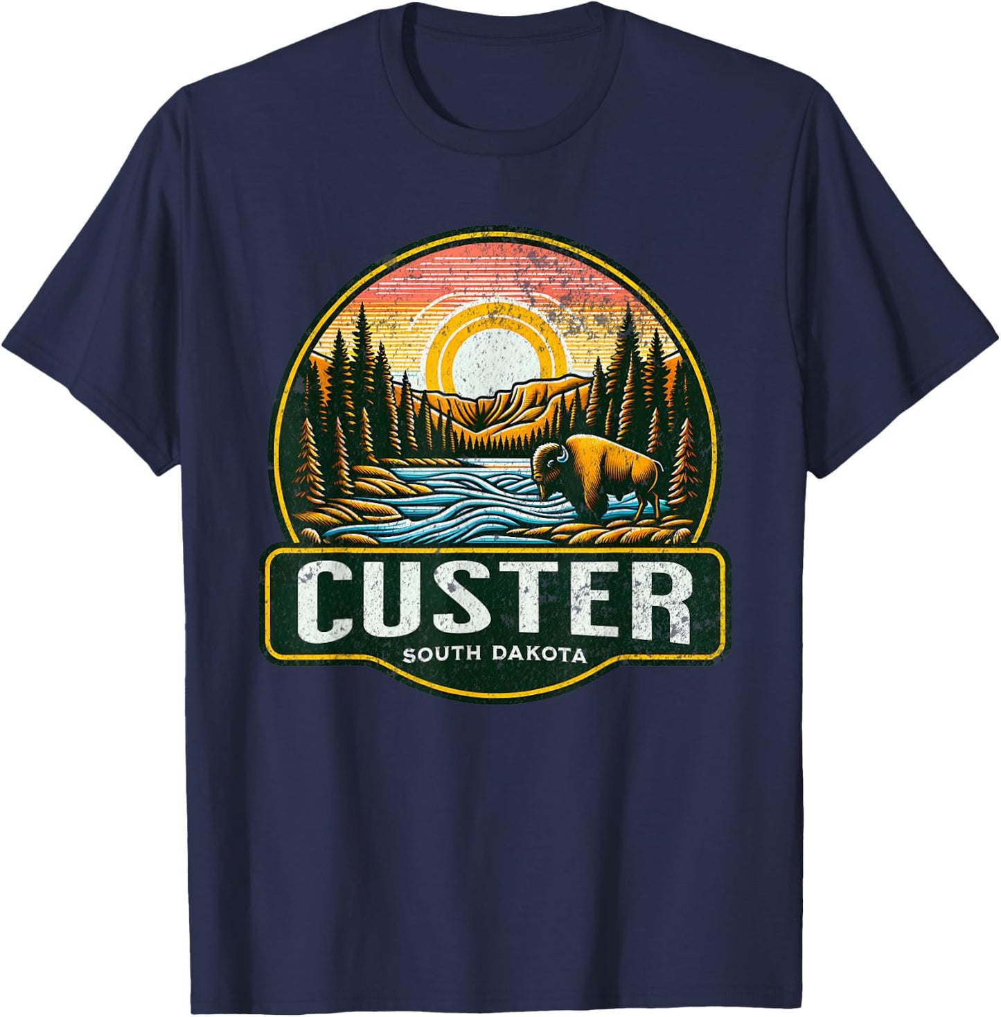 Custer State Park T-Shirt - T-Shirt | Navy