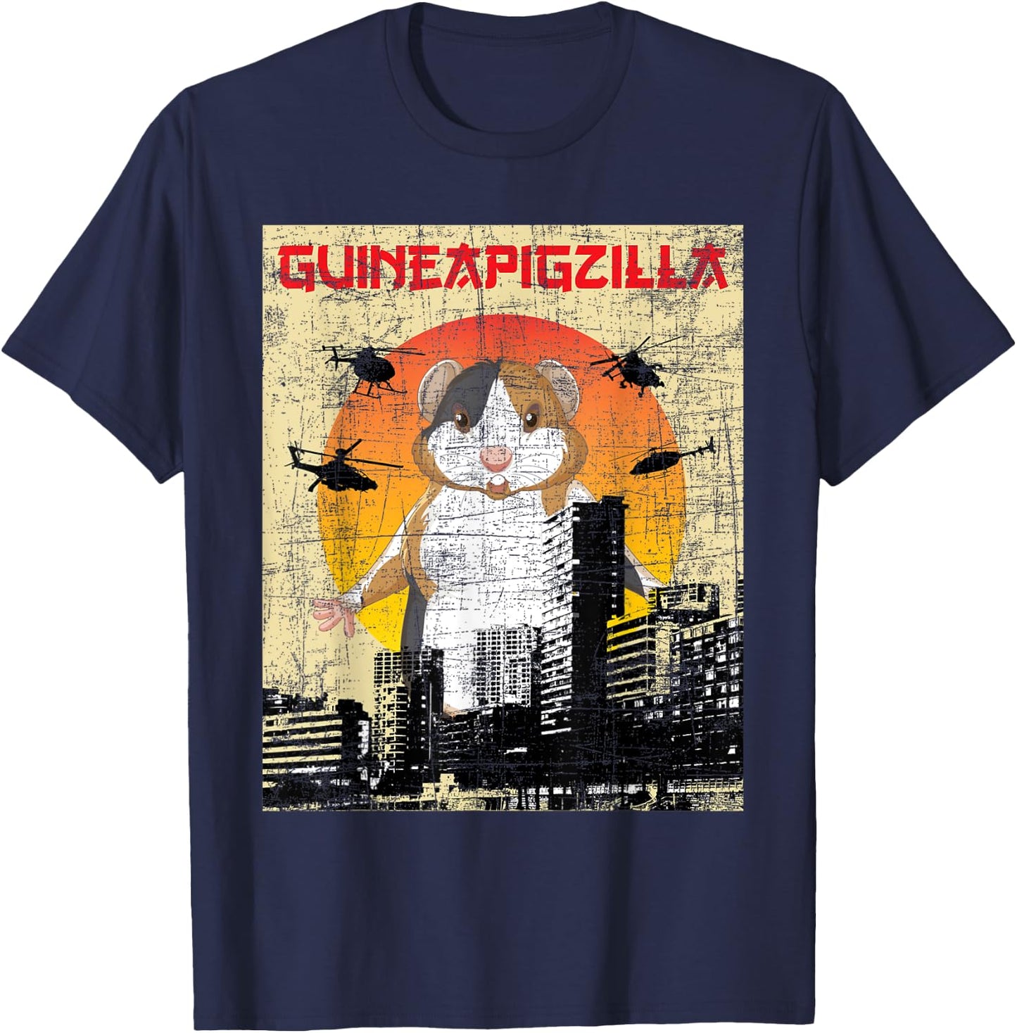 Guineapigzilla - Guinea Pig Animal Lover Rodent Pet Owner T-Shirt - T-Shirt | Navy