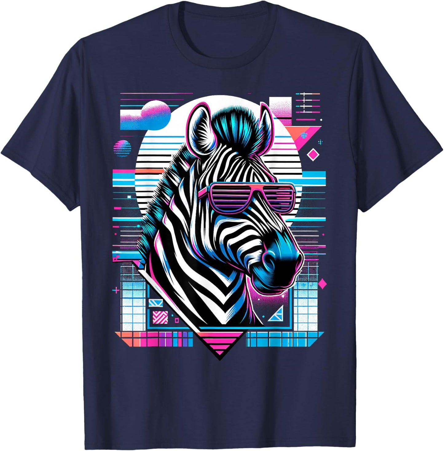 and Kids Vintage Retro Zebra Lover T-Shirt - T-Shirt | Navy