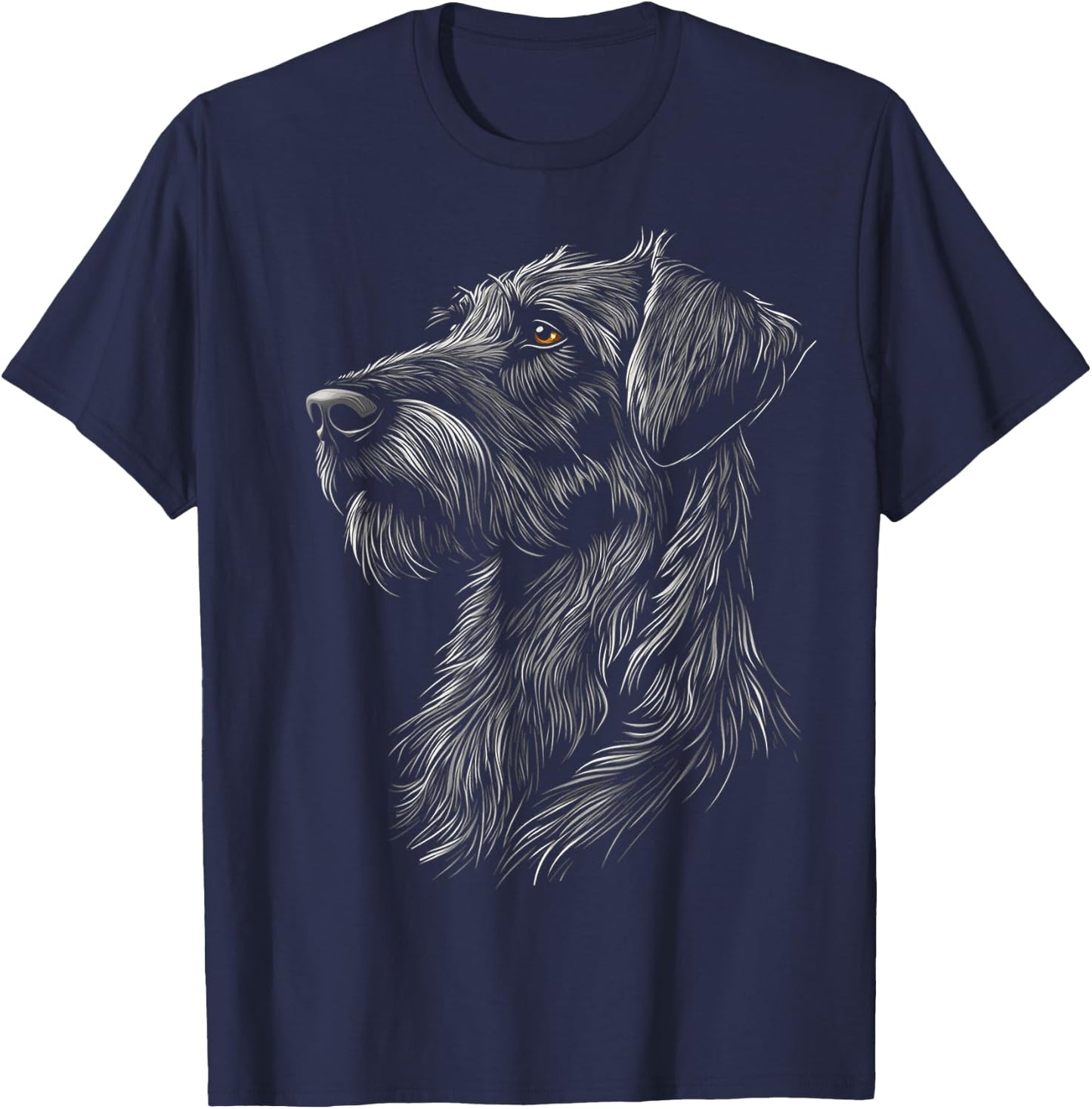 Irish Wolfhound Dog Graphic Pet Illustration Irish Wolfhound Men Women Kids T-Shirt - T-Shirt | Navy