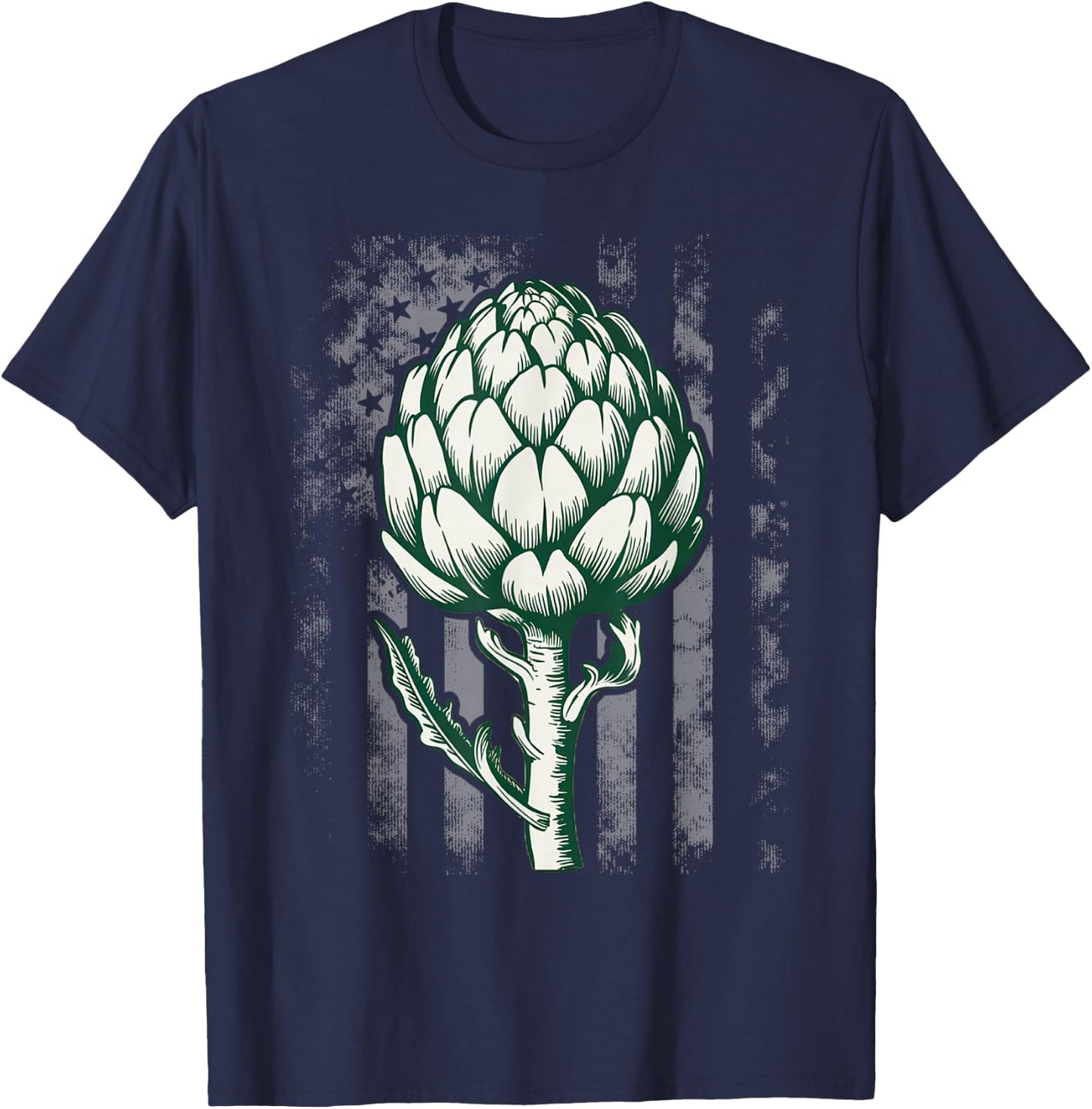 Artichoke Vegetable Artichoke Retro Vintage T-Shirt - T-Shirt | Navy