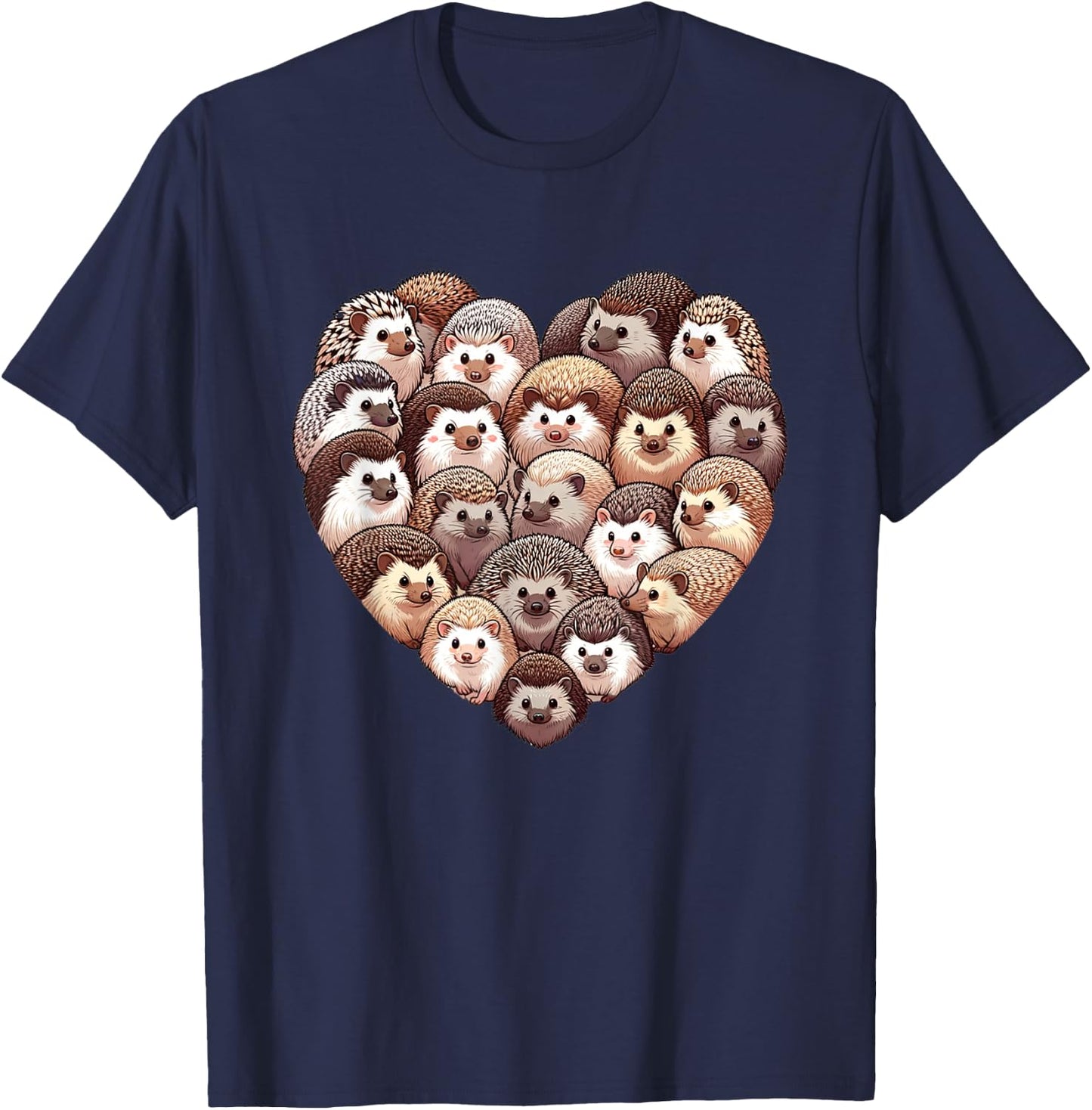 Lovely Hedgehog Lover Hedgehogs T-Shirt - T-Shirt | Navy
