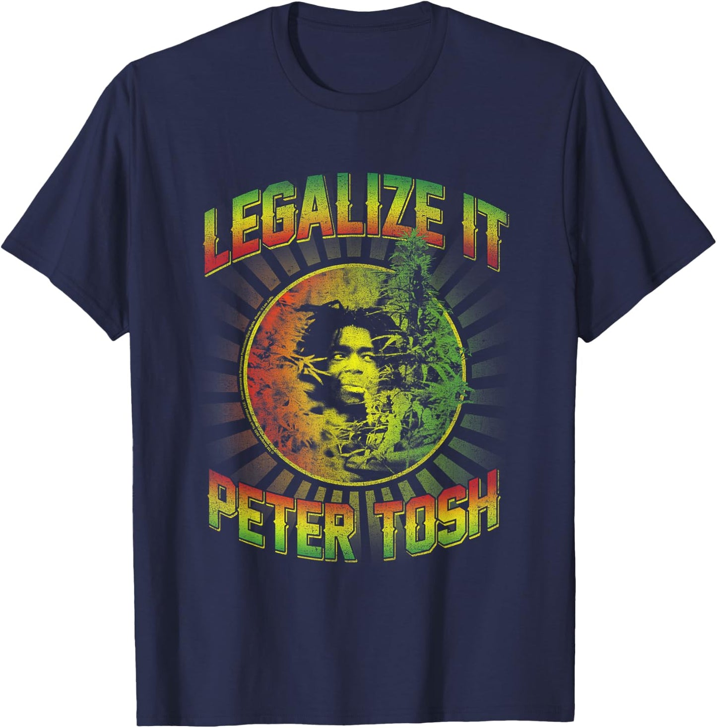 Peter Tosh Legalize It T-Shirt - T-Shirt | Navy