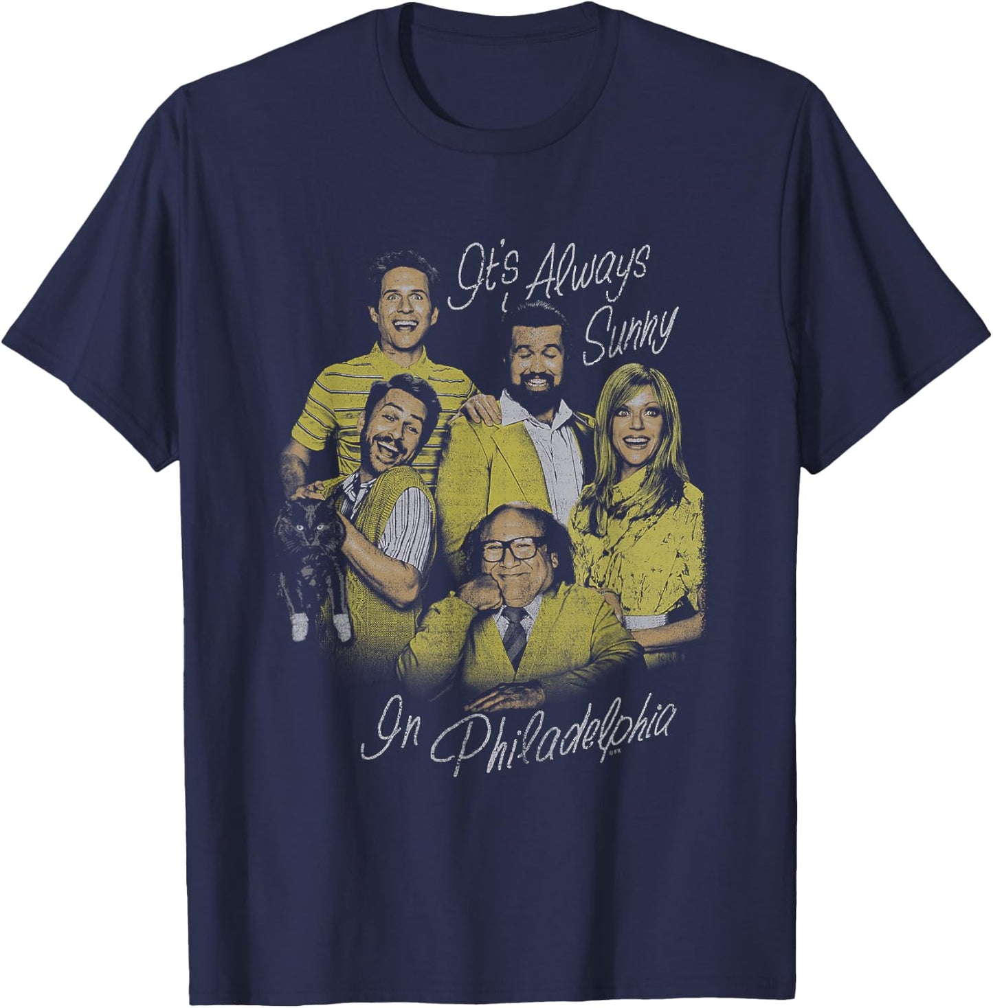 It's Always Sunny In Philadelphia The Gang's All Here T-Shirt - T-Shirt | Navy