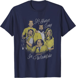 It's Always Sunny In Philadelphia The Gang's All Here T-Shirt - T-Shirt | Navy