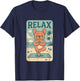 French Bulldog Relax Yoga Frenchie Funny Relaxing Dog T-Shirt - T-Shirt | Navy