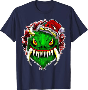 Funny Christmas Hodag Holiday Cryptid Monster Cryptozoology T-Shirt - T-Shirt | Navy