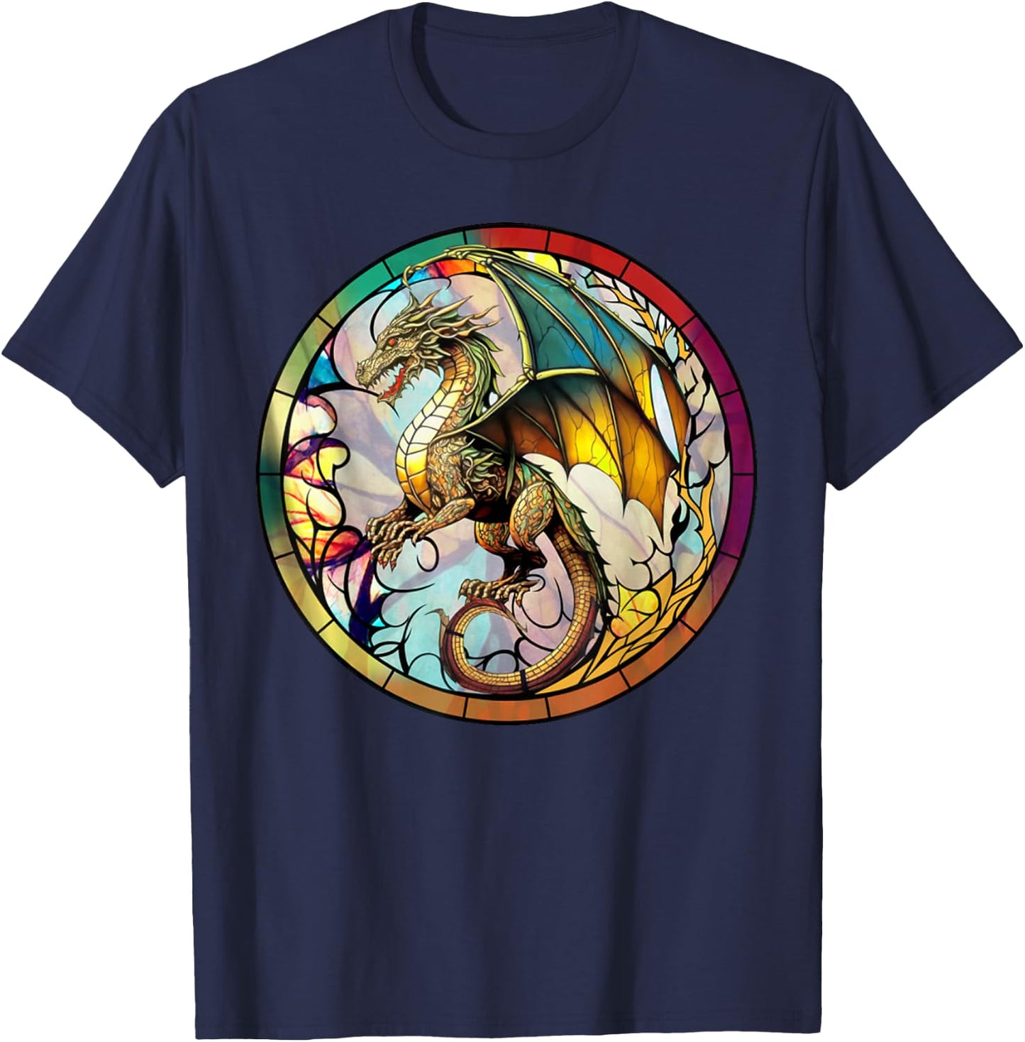 Dragon - Viking Valhalla North Myths T-Shirt - T-Shirt | Navy