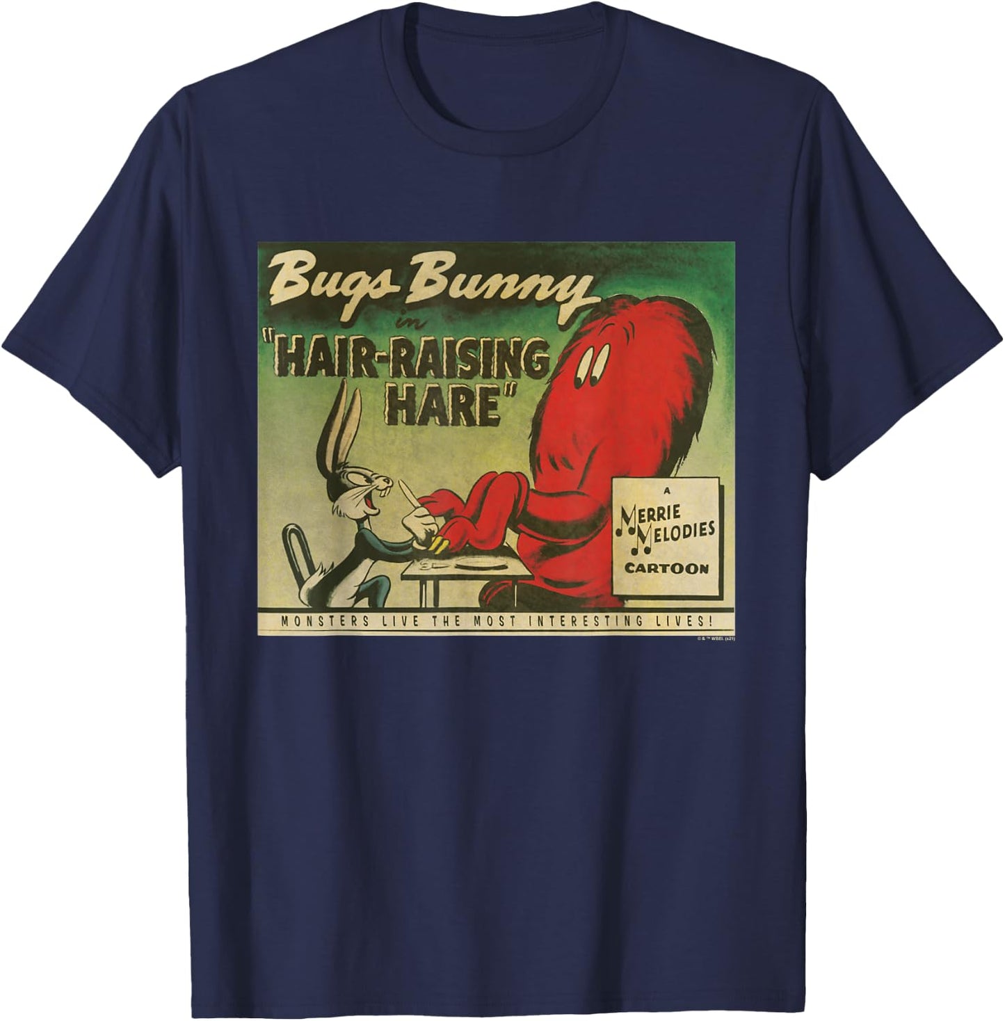 Looney Tunes Bugs Bunny Hair-Raising Hare T-Shirt - T-Shirt | Navy
