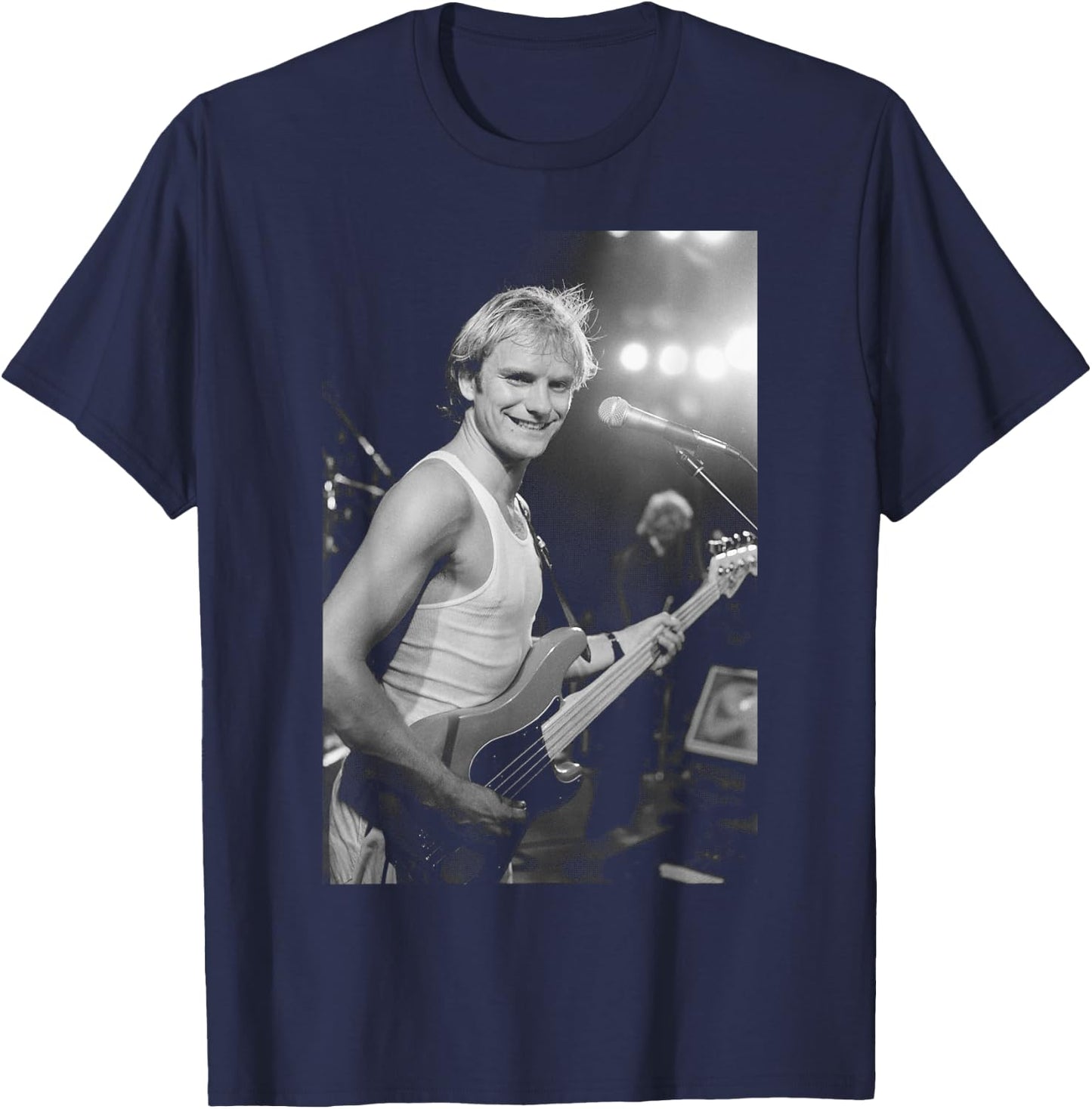 Sting, singer of The Police, on American tour in 1980 T-Shirt - T-Shirt | Navy