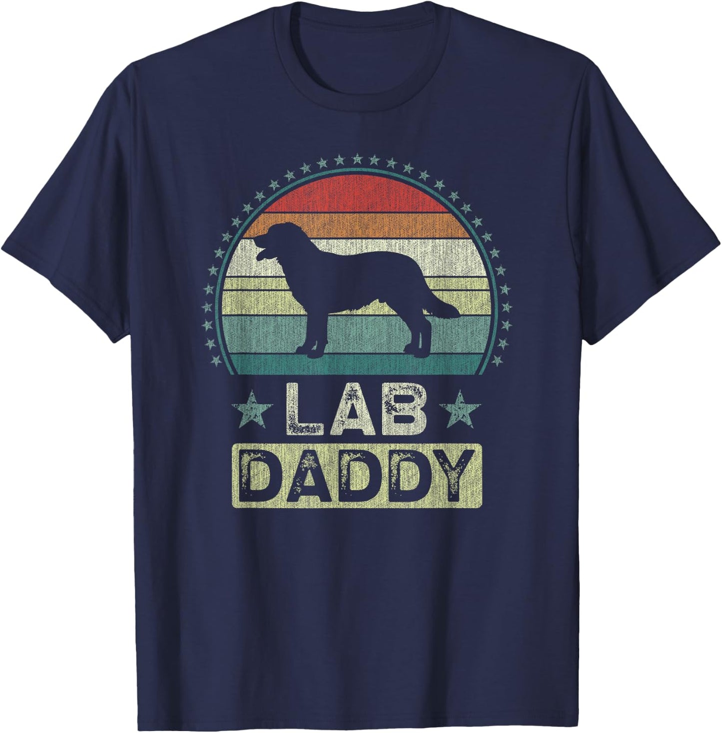 Lab Daddy, Father's Day, Labrador Retriever Father T-Shirt - T-Shirt | Navy