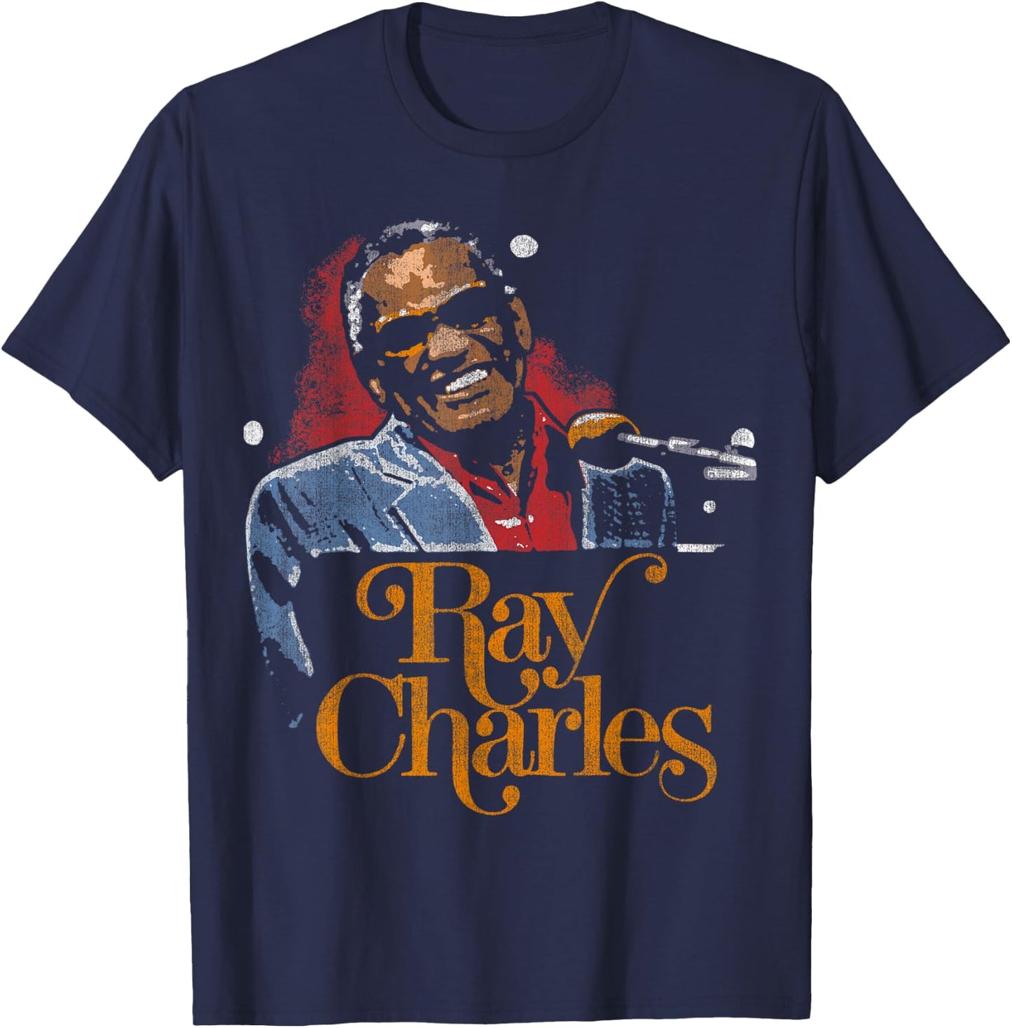 Ray Charles - Ein Millionen-Dollar-Lächeln T-Shirt - T-Shirt | Navy