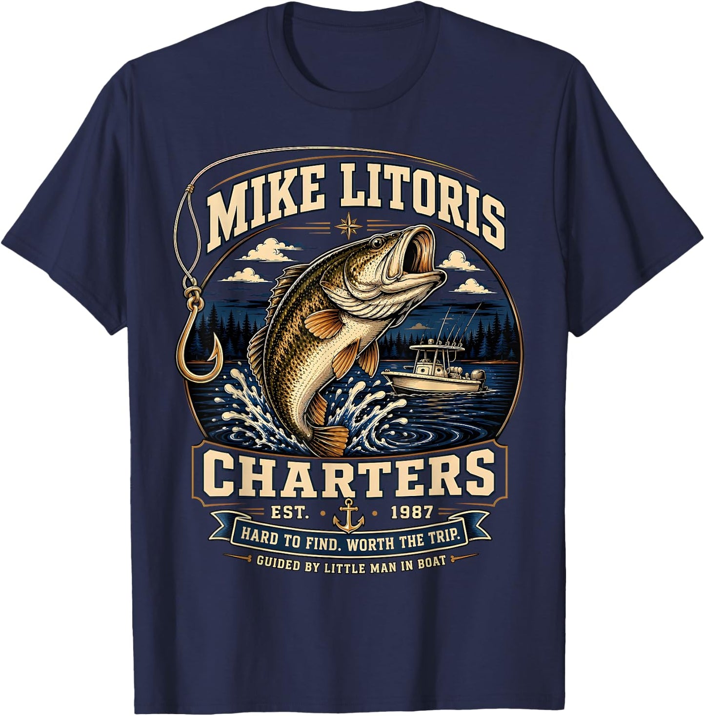 Mike Litoris Funny Adult Humor Innuendo Joke Gag Gifts T-Shirt - T-Shirt | Navy