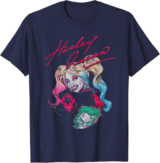 Batman Harley Quinn Signature T-Shirt - T-Shirt | Navy