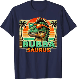bubba saurus dinosaur dad father's day Bubbasaurus T-Shirt - T-Shirt | Navy