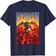 Ripple Junction x DOOM 1993 Video Game Cover Art , Black, S T-Shirt - T-Shirt | Navy