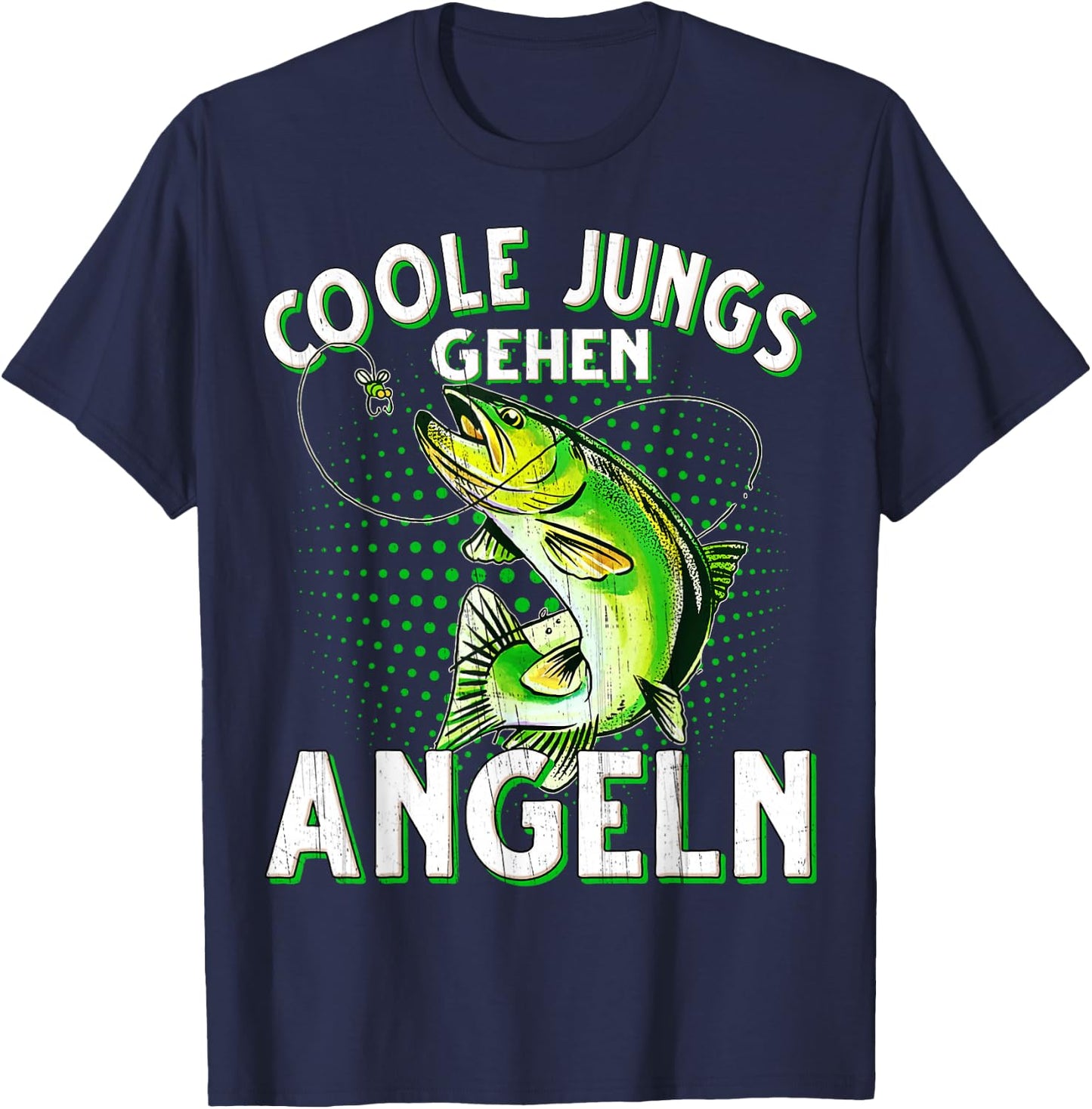 Cool Boys Going Fishing Fishing Fishing , black, s T-Shirt - T-Shirt | Navy