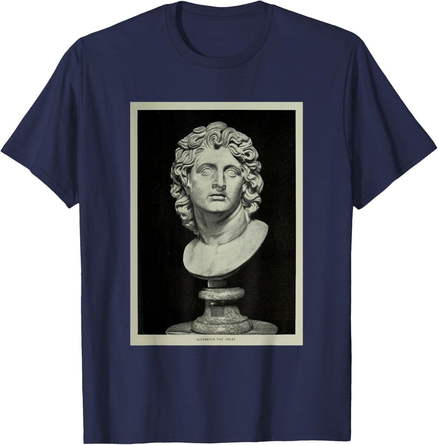 Alexander The Great Portrait Sculpture (1915) T-Shirt - T-Shirt | Navy