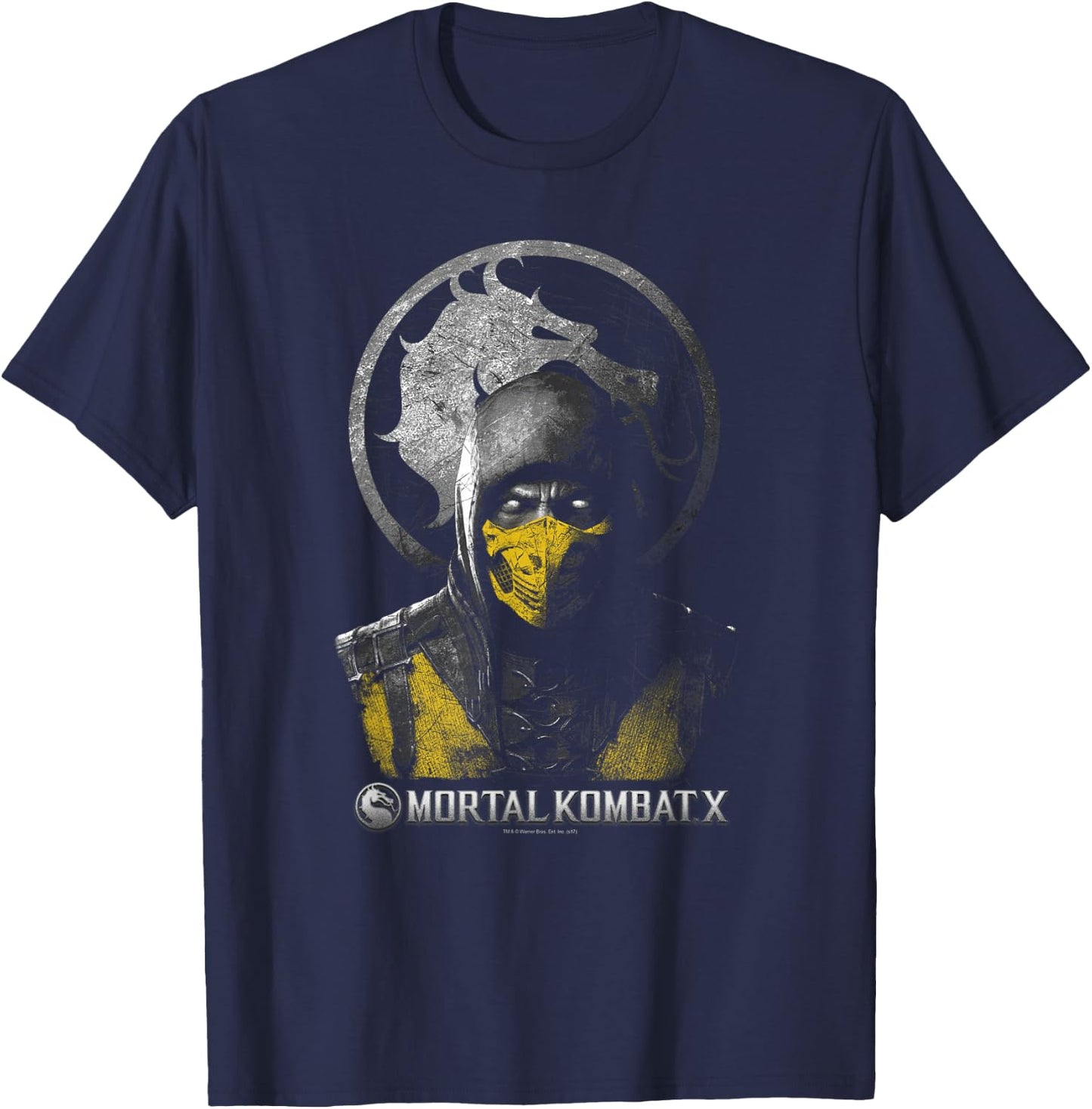 Mortal Kombat X Scorpion Bust T-Shirt - T-Shirt | Navy