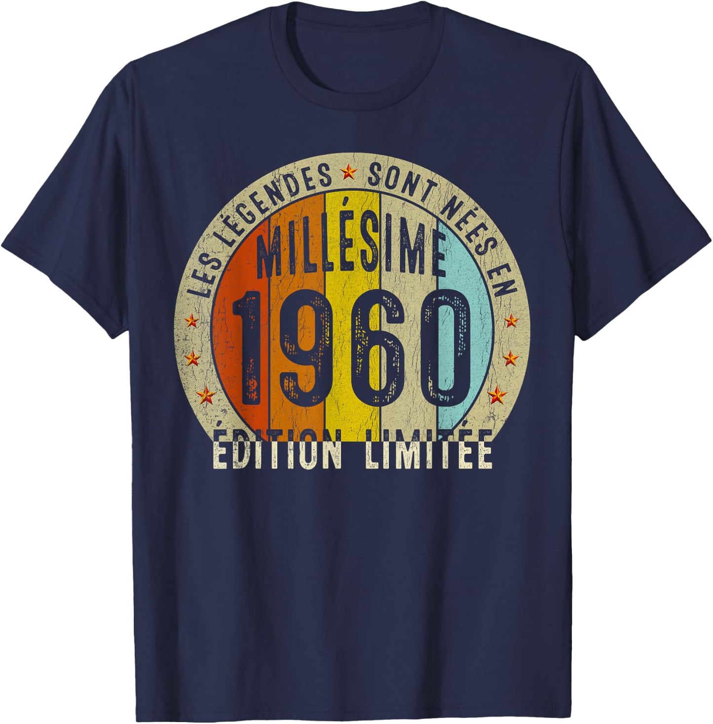Vintage 1960 65 Years Man 65 Years Birthday Man Humour T-Shirt - T-Shirt | Navy