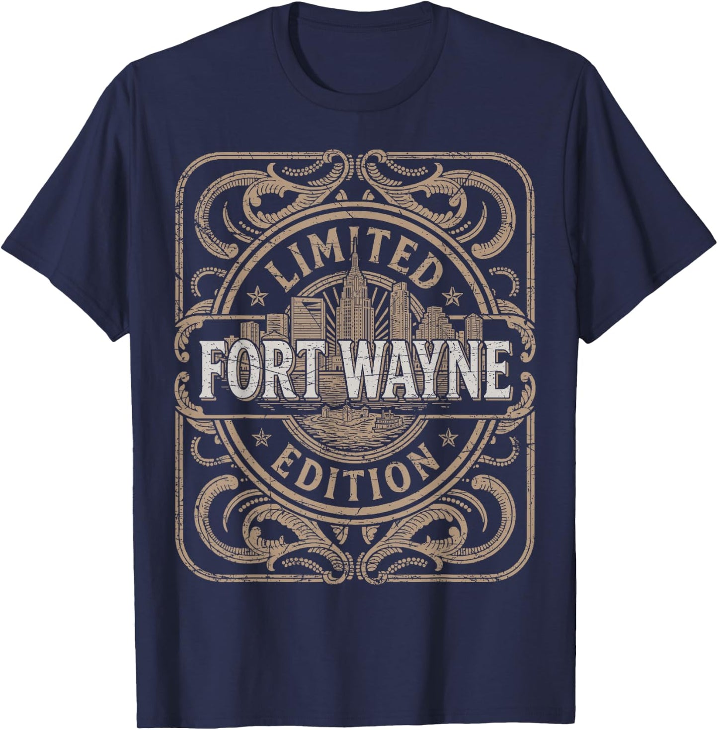 Fort Wayne Vintage Fort Wayne Indiana T-Shirt - T-Shirt | Navy