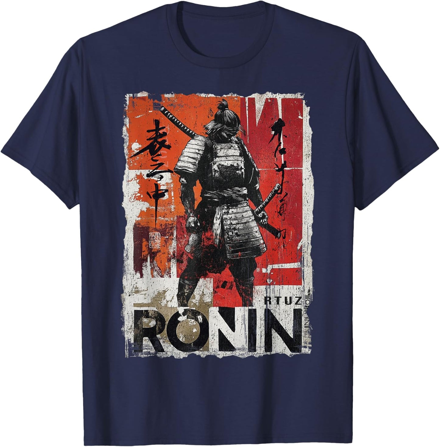 Samurai Sword Katana Ninja Japan Manga Anime Streetwear , black T-Shirt - T-Shirt | Navy