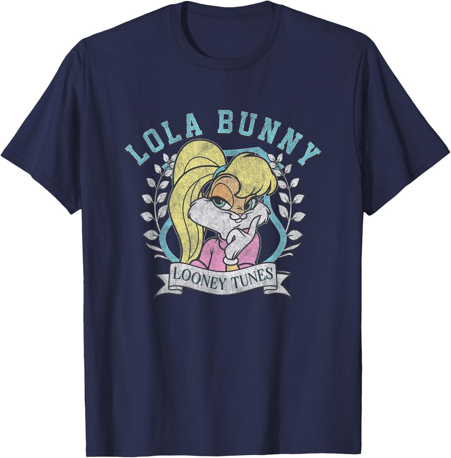 Looney Tunes Lola Bunny Distressed Portrait T-Shirt - T-Shirt | Navy