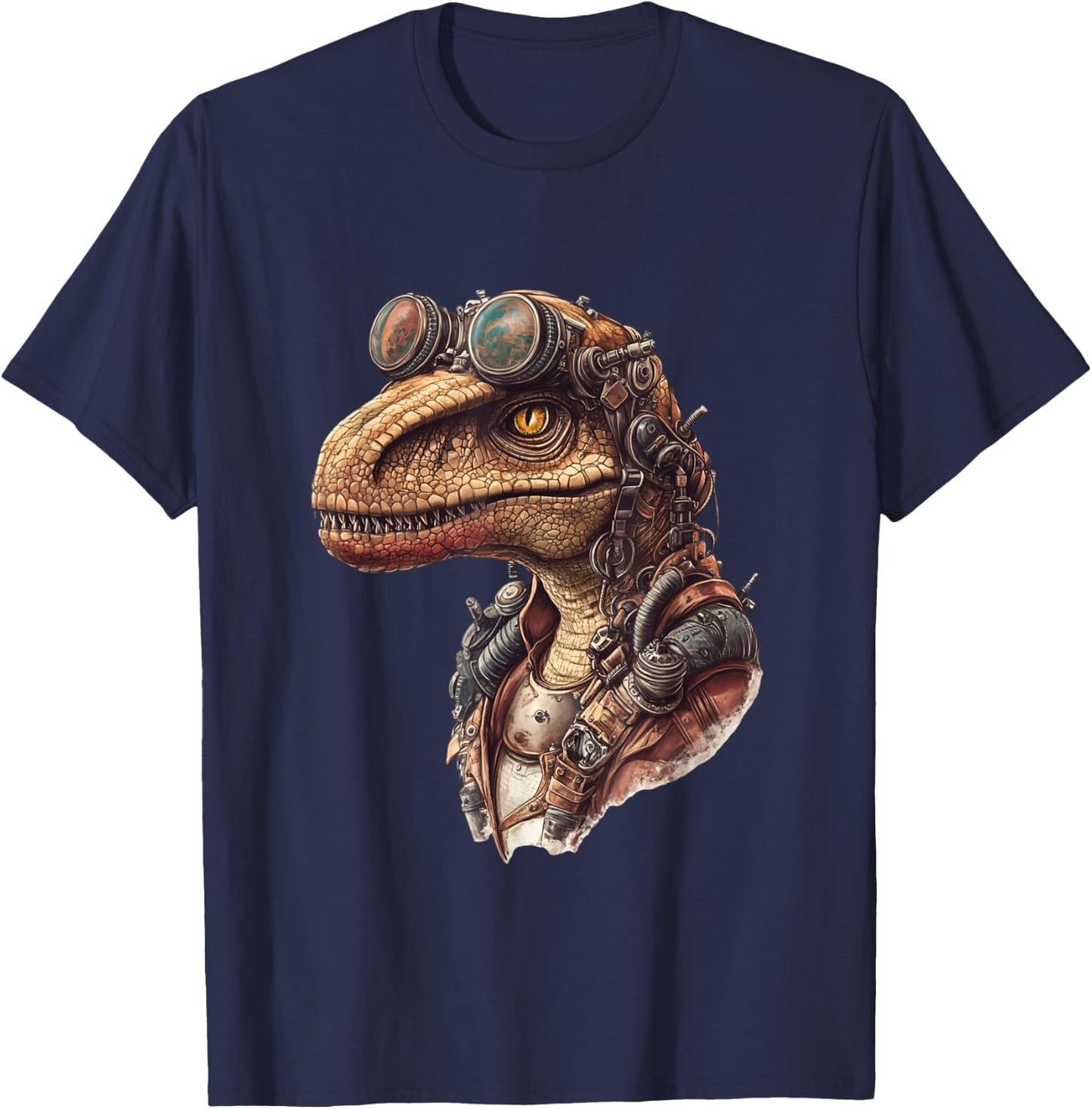 Microceratus Dinosaur Steampunk T-Shirt - T-Shirt | Navy