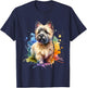 Cairn Terrier Dog Artwork T-Shirt - T-Shirt | Navy