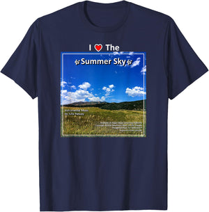 I Love the Summer Sky by Julie Neway T-Shirt - T-Shirt | Navy