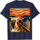 Expressionist Scream Parody Funny Painting Art Humor Chicken T-Shirt - T-Shirt | Navy