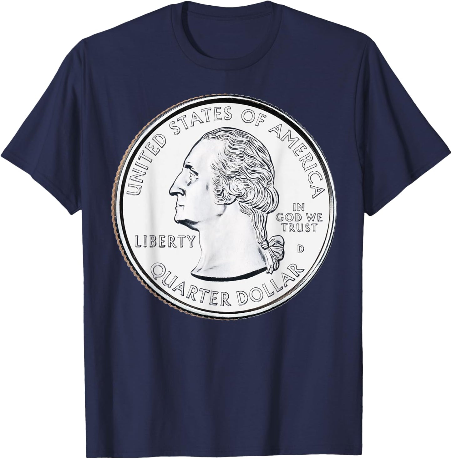 North Carolina USA Quarter Dollar United States T-Shirt - T-Shirt | Navy