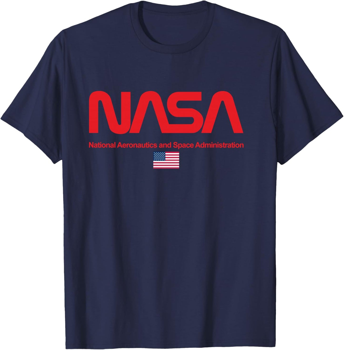 NASA Worm Logotype - NASA Symbol T-Shirt - T-Shirt | Navy