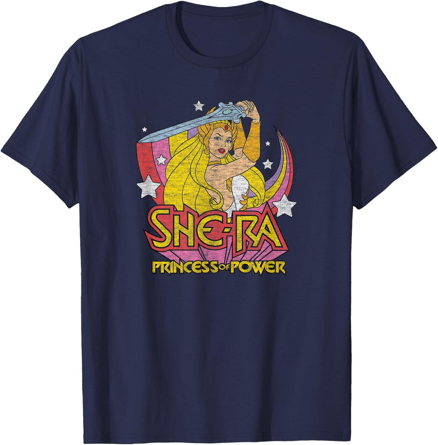 She-Ra – Prinzessin der Macht Schwert, Regenbogen T-Shirt - T-Shirt | Navy