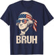 Bruh 4th of July George Washington American Patriotic Kids T-Shirt - T-Shirt | Navy