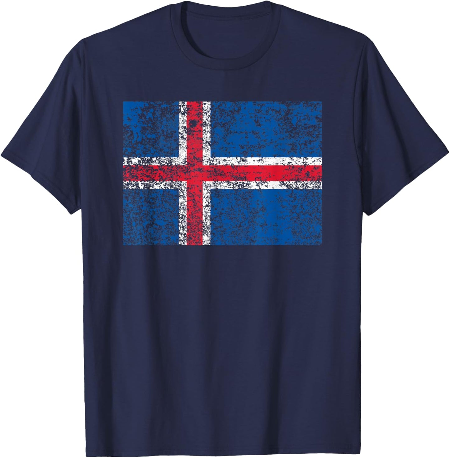 Iceland Flag Shirt Icelandic Flag Gift Men Women Kids T-Shirt - T-Shirt | Navy