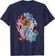 Disney Little Mermaid Ariel Friends & Family Birthday Squad T-Shirt - T-Shirt | Navy