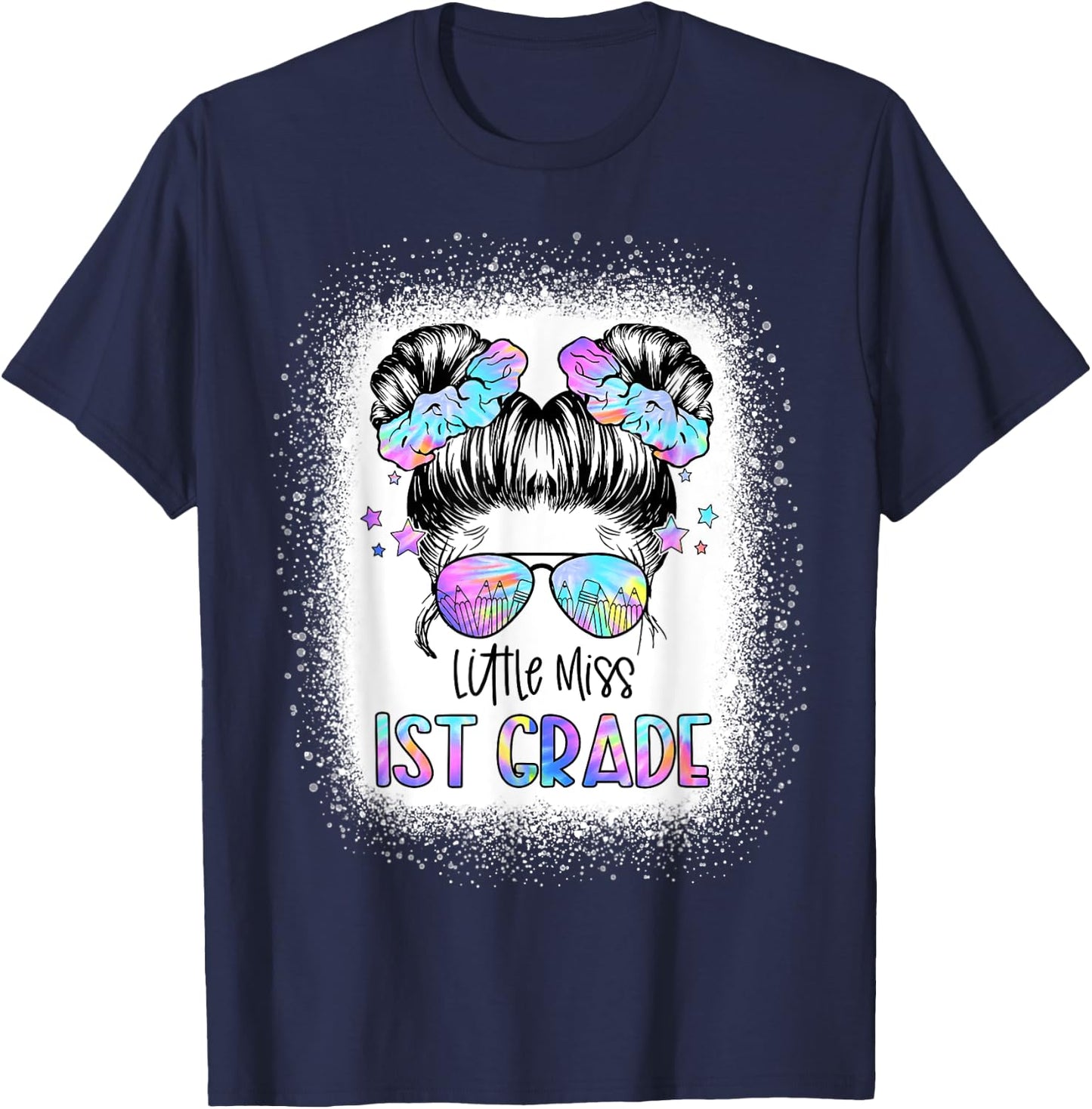 Little Miss 1st Grade First Day Of School First Grade Girls T-Shirt - T-Shirt | Navy