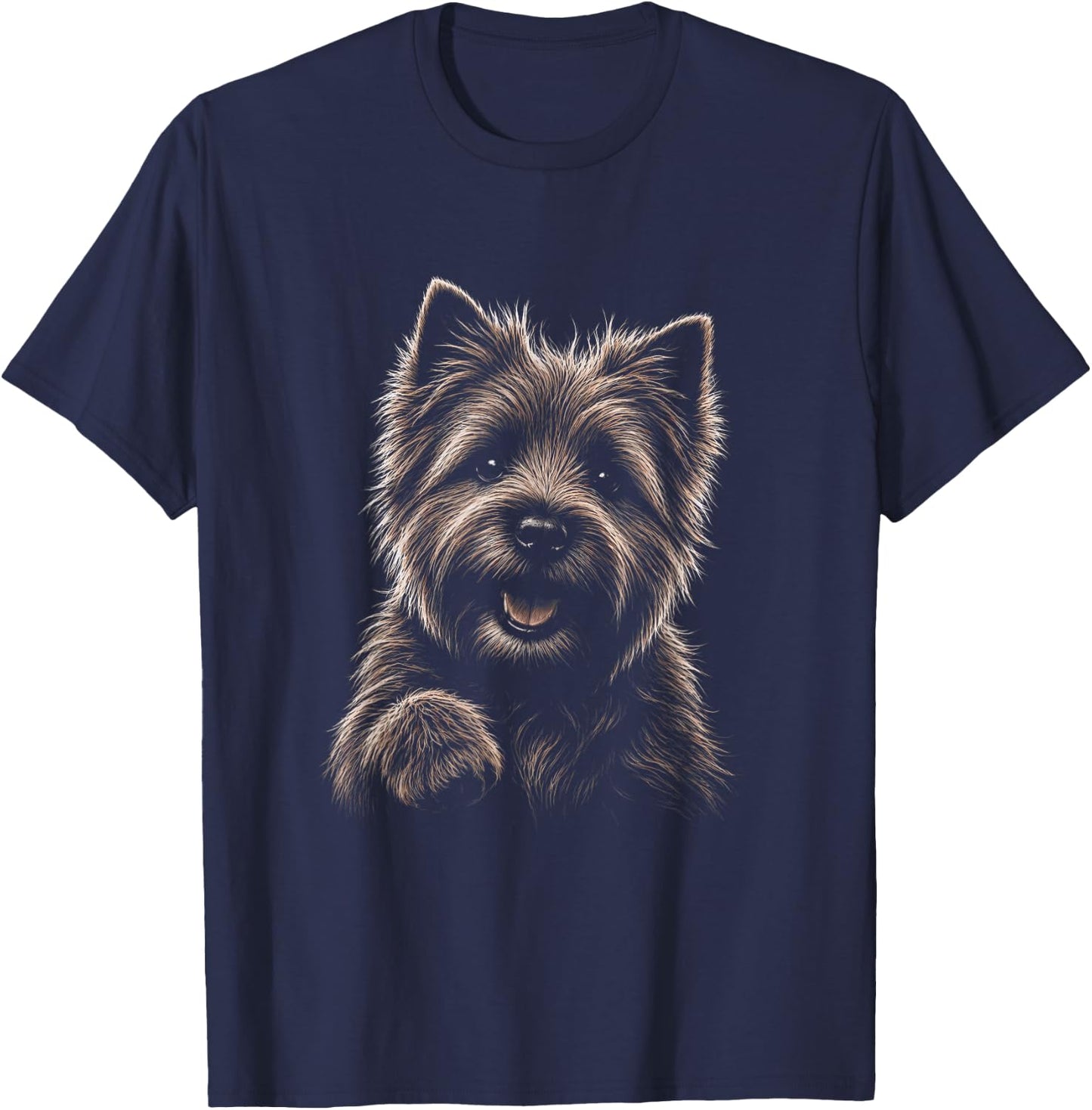 Cairn Terrier Graphic Artwork Design T-Shirt - T-Shirt | Navy
