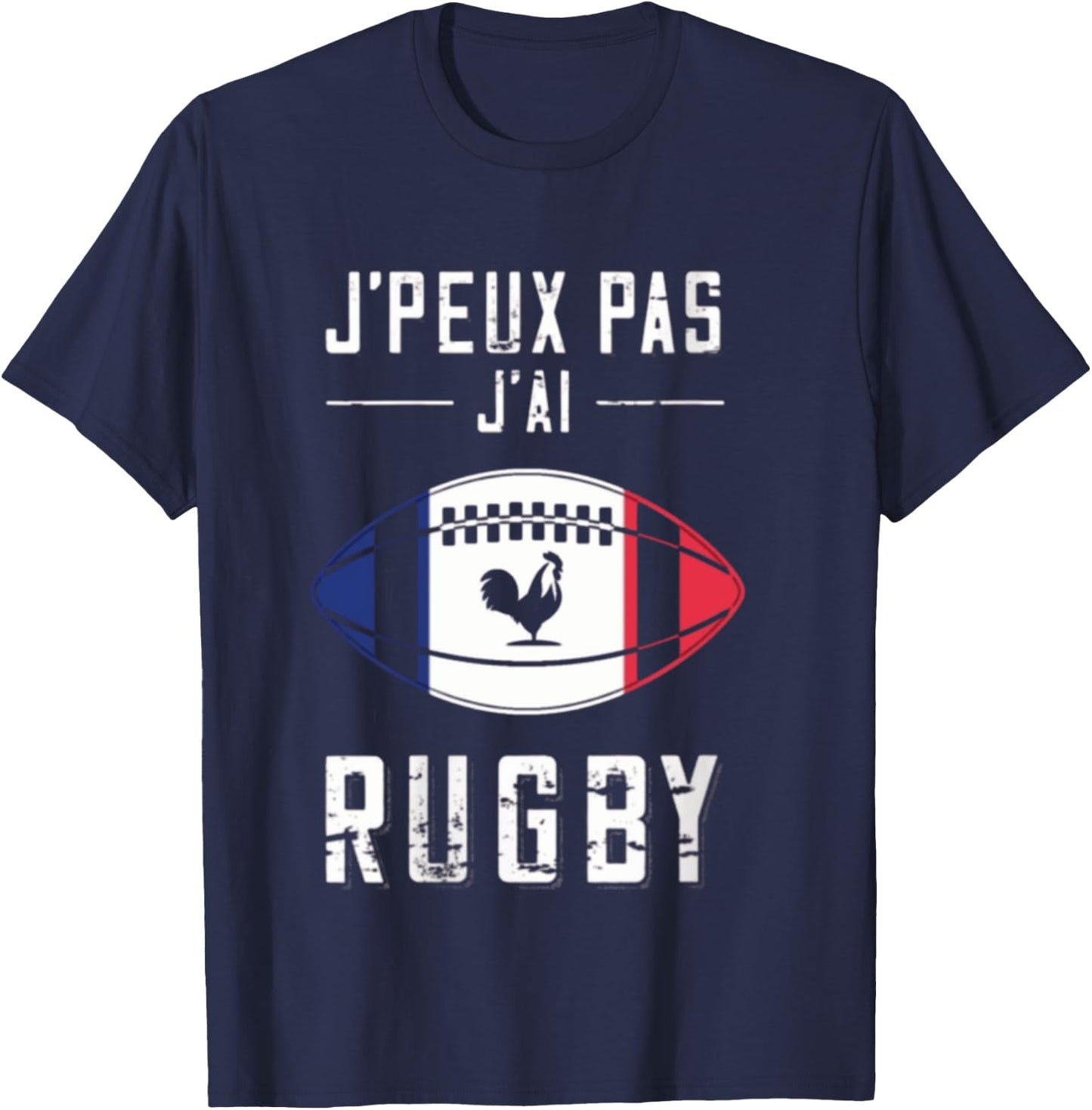 Je Peux Pas J'ai Rugby – Rugby Player Gift, Black, S T-Shirt - T-Shirt | Navy