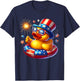 Cool Rubber Duck Duckie American Flag 4th of July Patriotic T-Shirt - T-Shirt | Navy