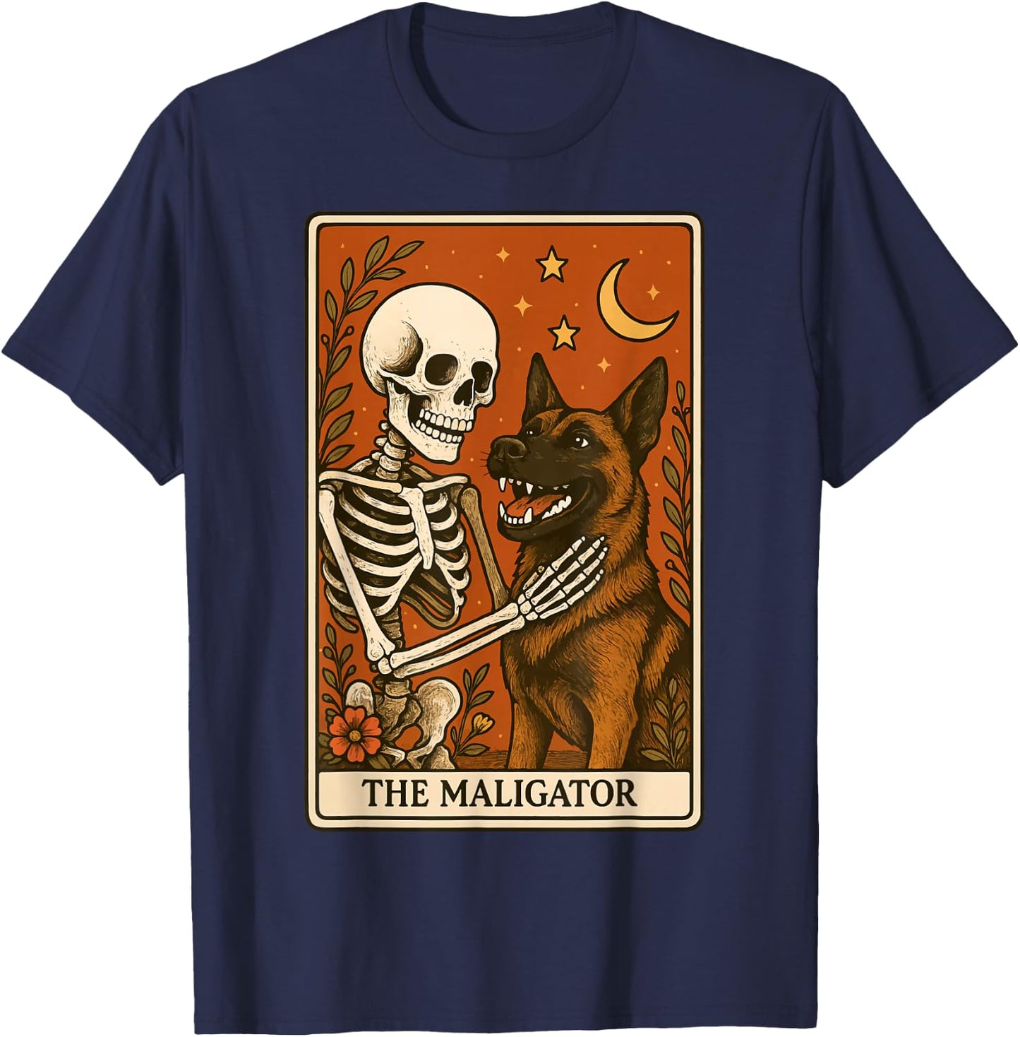 The Maligator Tarot Card T-Shirt - T-Shirt | Navy