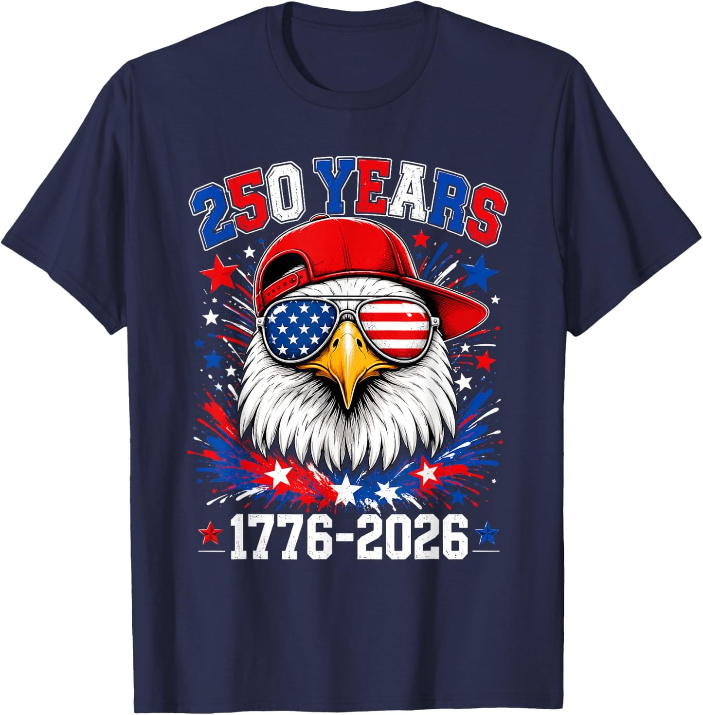 250th Anniversary USA Boys Kids Eagle 250 Years 4th of July T-Shirt - T-Shirt | Navy