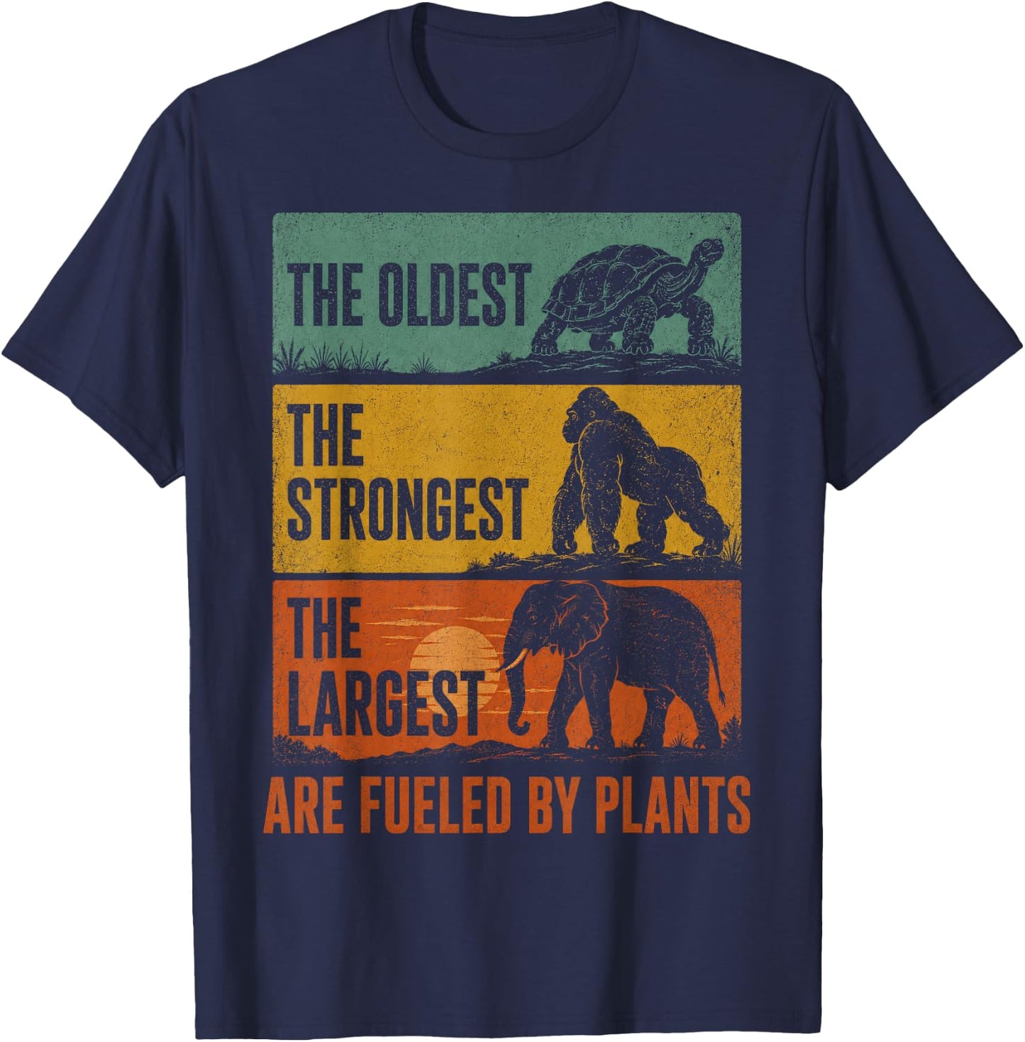 Vegan Vegetarian Herbivore Veganism T-Shirt - T-Shirt | Navy