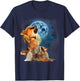 Funny Pomeranian Shirt - Pomeranian Howling at the Moon T-Shirt - T-Shirt | Navy