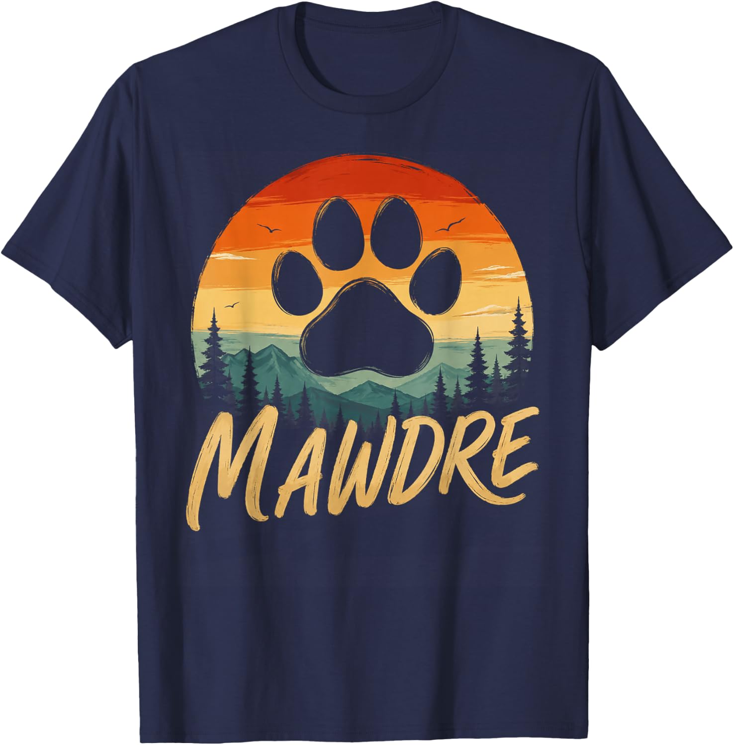 Mawdre Funny Cat Mom Dog Mom Mother's Day for Mom Women T-Shirt - T-Shirt | Navy