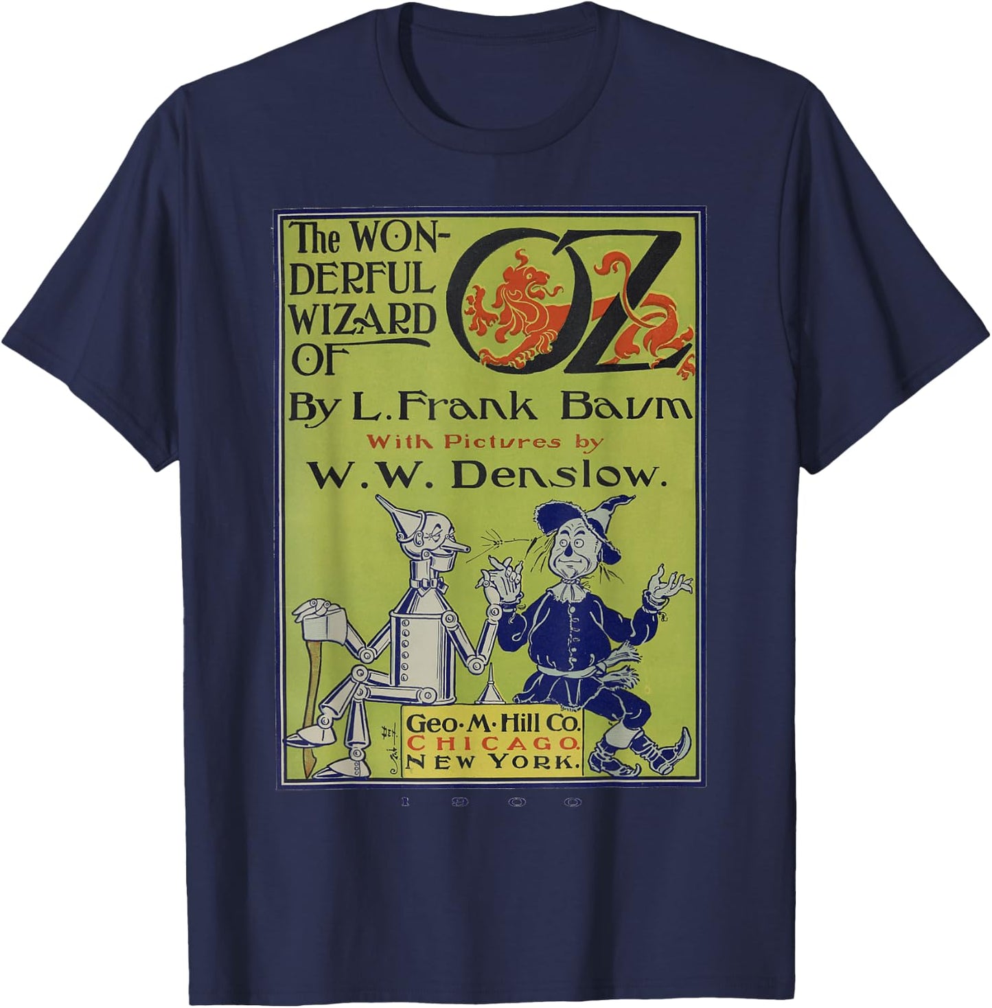 Scarecrow & Tin-Man Shirt The Wizard of OZ Vintage T-Shirt - T-Shirt | Navy