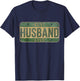 Best Husband Ever Vintage Car Plate Father's Day Dad T-Shirt - T-Shirt | Navy