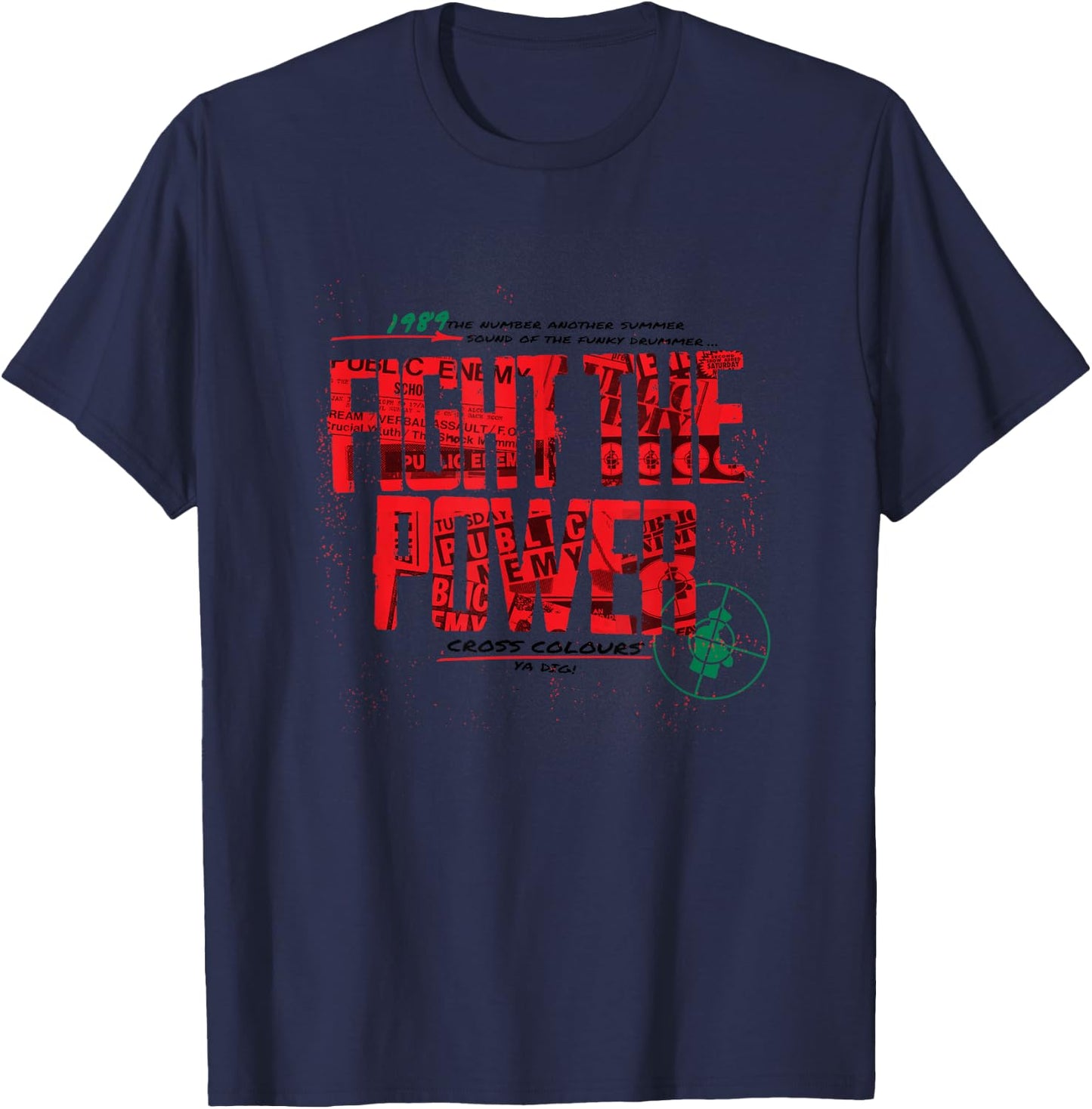 Public Enemy Bekämpfe die Macht du magst | 90's Vintage Legends , black T-Shirt - T-Shirt | Navy